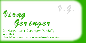 virag geringer business card